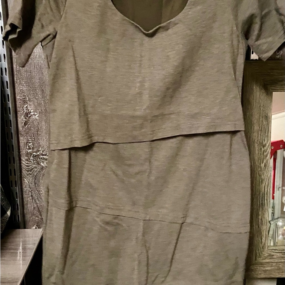 Elegant Olive Green Women's Dress